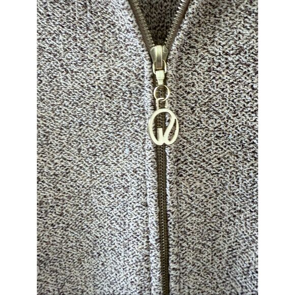 St. John Sport Heather Full Zip Long Sleeve Cardigan Sweater Tan Women's Medium - Picture 2 of 5